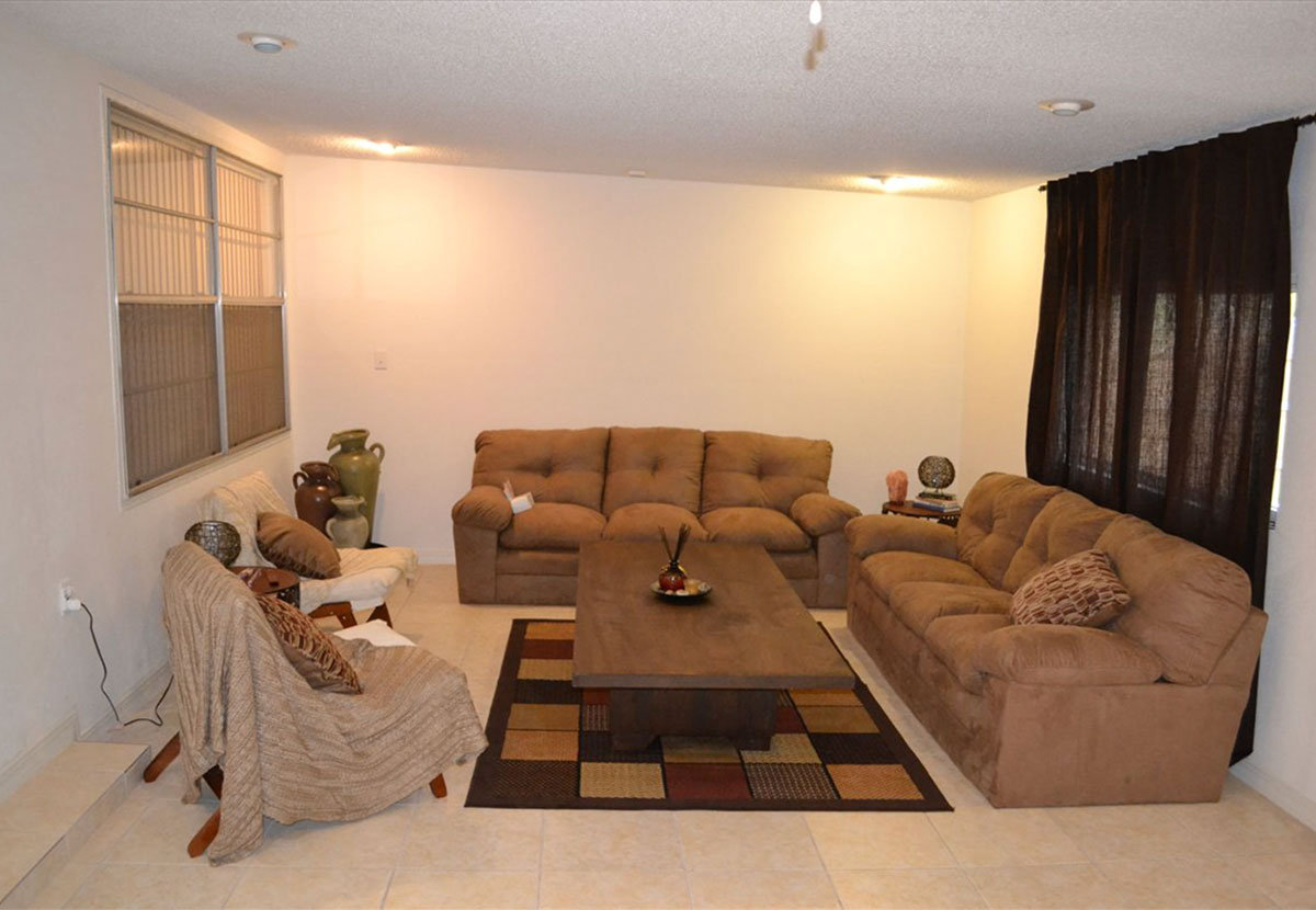 Living room at Brightside Sober Living Women's Home